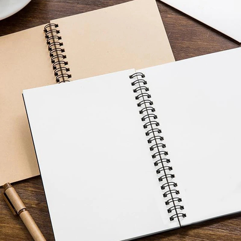 Carnet à spirale couverture kraft papier vierge