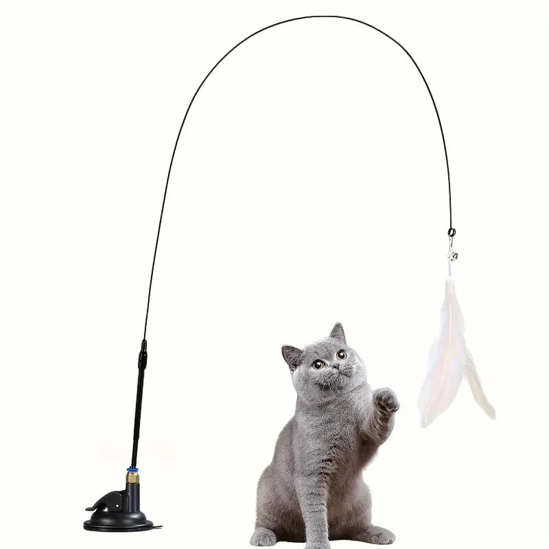 Baguette interactive à plumes pour chat
