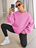 Sweat oversize col rond pour femme