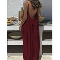 Robe longue décontractée sans bretelles pour femme