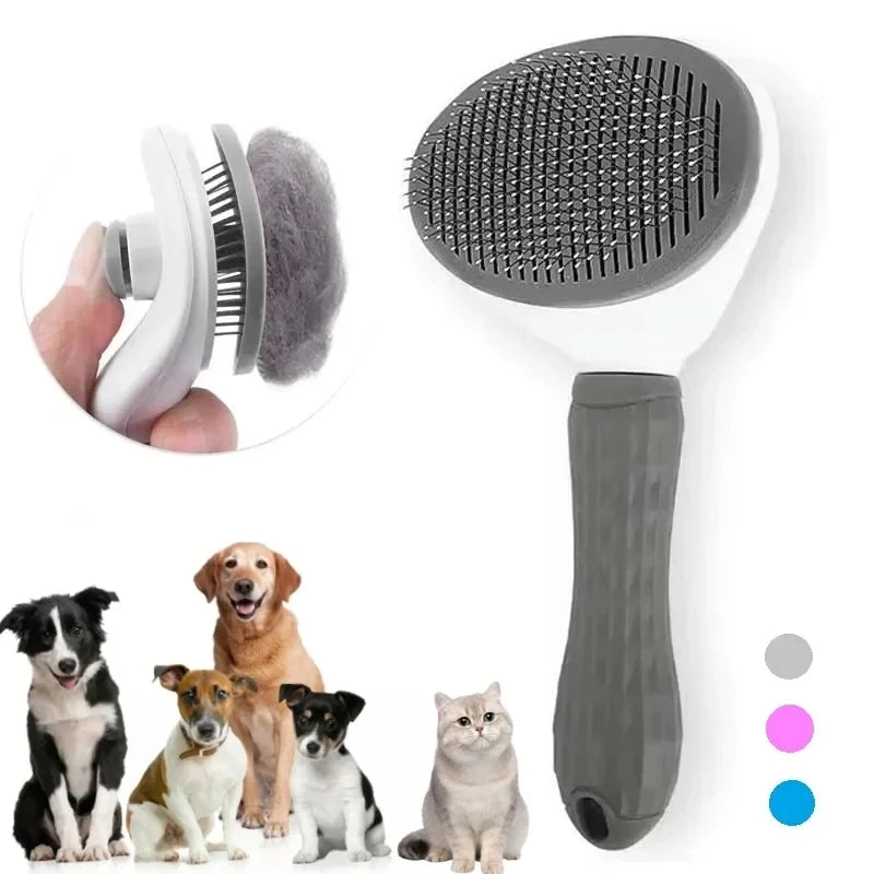 Brosse de toilettage autonettoyante pour chat et chien
