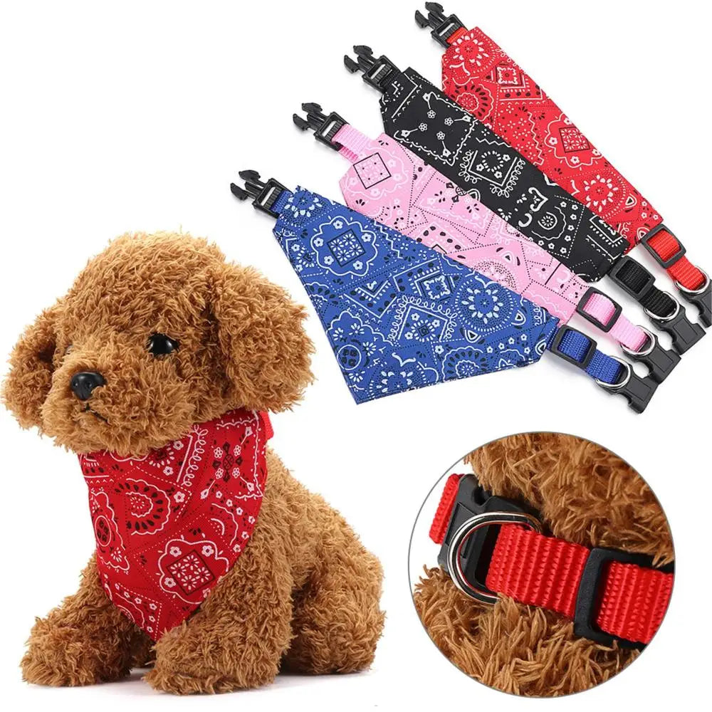 Bandana triangulaire réglable pour chat et chien