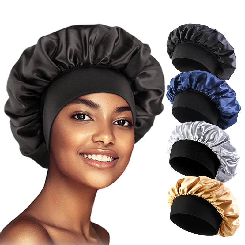 Bonnet de nuit en satin pour cheveux