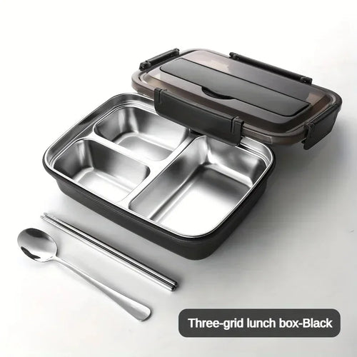 Boîte bento en acier inoxydable 3 compartiments
