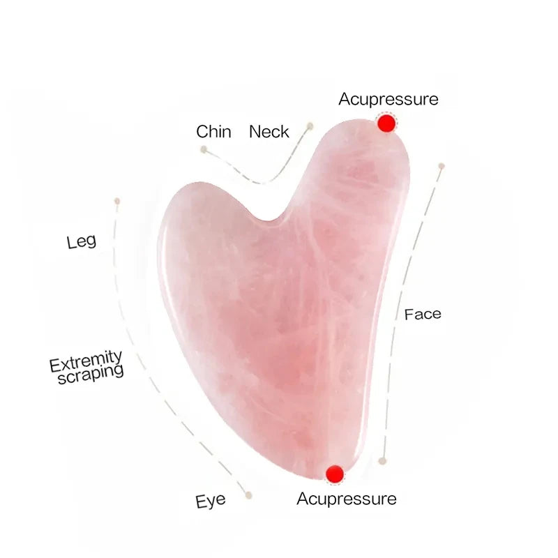 Outil de massage facial Gua Sha en jade naturel