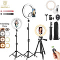 Ring light LED avec trépied et support téléphone