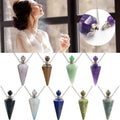 Collier diffuseur d'huiles essentielles en cristal