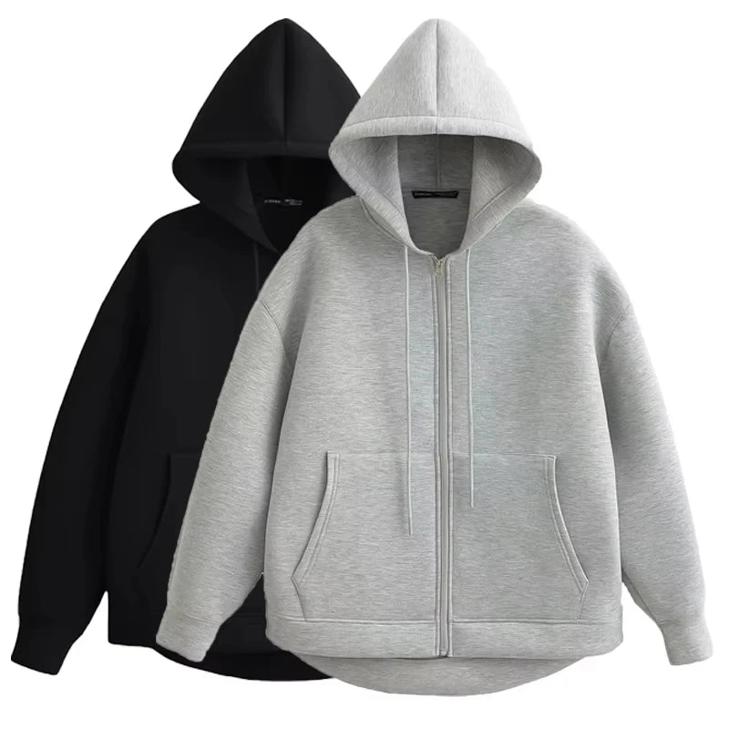 Veste à capuche ample surdimensionnée pour femme