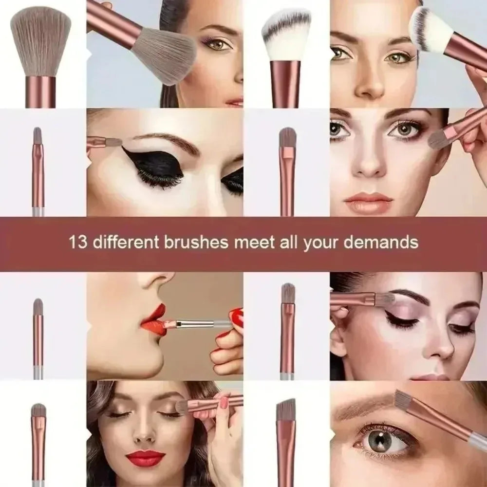 Set de pinceaux de maquillage doux
